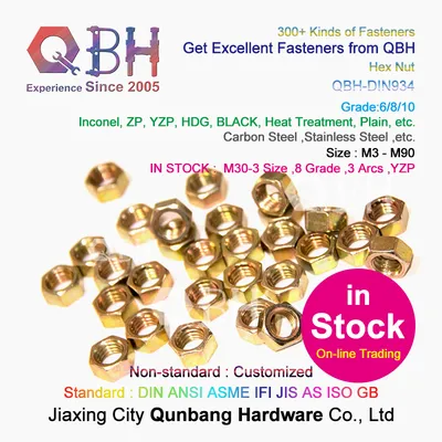 15% off in Stock Online Safety Trading DIN934 M30-3 Size 8 Grade 3 Arcs Yzp Hex Nuts