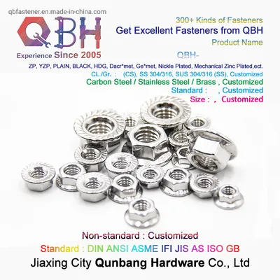 304 316 Stainless Steel Hexagon Flange Nuts