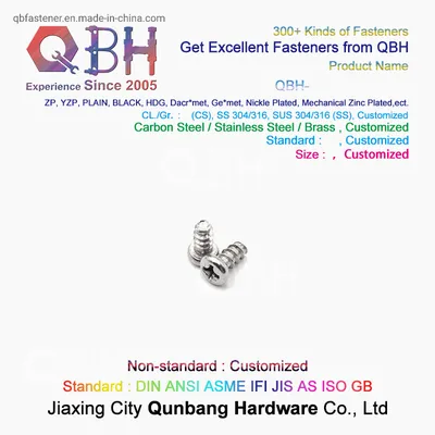 304 Stainless Steel Cross Round Head Flat Tail Tapping Screw Pb Pan Head Tapping Screw M1m1.2/M1.7m2m3