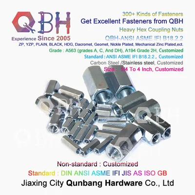 ANSI ASME Ifi B18.2.2 Hex Coupling Nuts Heavy Hex Coupling Nuts