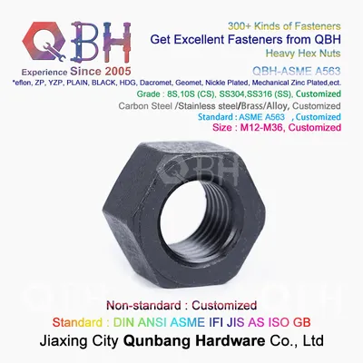 ASME A563m 8s 10s A325m M12 to M36 Carbon Steel Nuts