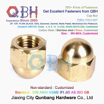 Aluminum Hex Cap Nut, Brass Copper Hexagon Hex Protection Domed Cover Cap Acorn Nut