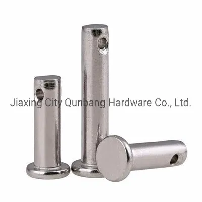 Carbon Stainless Steel Aluminum Alloy Aluminium Brass Copper Metal Flat Head Cylindrical Dowel Clevis Pins T Rivets with Hole