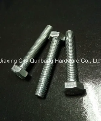 Carbon Steel Hex Bolts Plating Zinc (DIN960 M5-M56 Cl. 4.8/6.8/8.8/10.9)