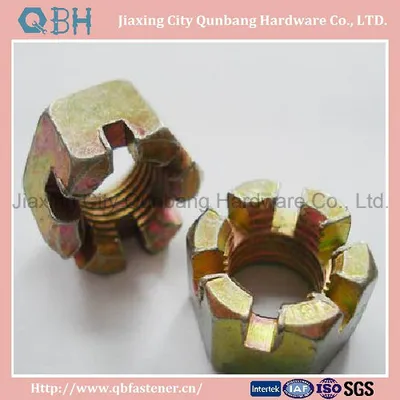 Carbon Steel Hex Slotted Thin Nuts Plating Zinc (M6-M52 DIN937)