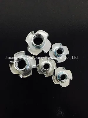 Carbon Steel Tee Nuts with 4 Prongs M6-M24 Zp