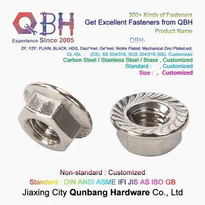 Carbon Steel, Zinc Planted Hex Flange Nuts (DIN6923)