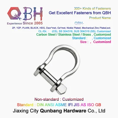China Factory High Performance Stainless Steel Plate Bow Shackle