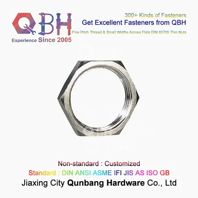 DIN 80705 Thin Nuts with Fine Pitch Thread and Small Widths Across Flats