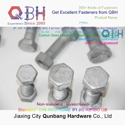 DIN 931 HDG Hex Bolts 35CrMo with Nut