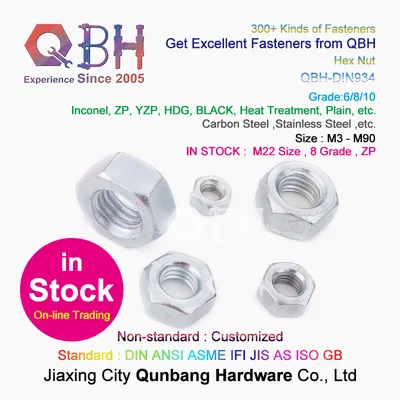 DIN 934 Zinc Plating Carbon Steel Hex Hexagon Nut