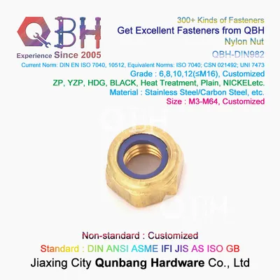 DIN 985/982 Brass Blue Ring Nylon Self Lock Nut