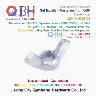 DIN315 Galvanize Carbon Steel Wing Nuts