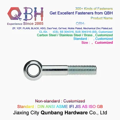DIN444 Stainless Steel Eye Bolt Carbon Steel Zinc Plated or Galvanized Metric Thread Eye Bolt
