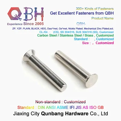 DIN661 GB967 Oval Solid Rivets Solid Round Head Rivet