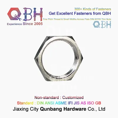 DIN80705 M12-M140 Plain Fine Pitch Thread Hex Thin Nuts