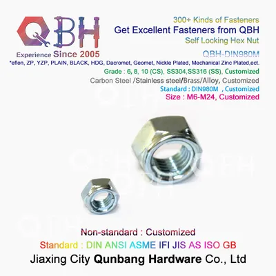 DIN980m Metal Zp Yzp Class 6 8 10 Self Locking Hexagon Nut