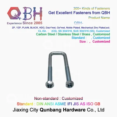 Galvanized Square Card Right Angle U-Bolt