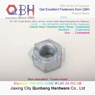 Hex Nuts (DIN555 M2-M120 Cl. 6/8/10 H. D. G.)