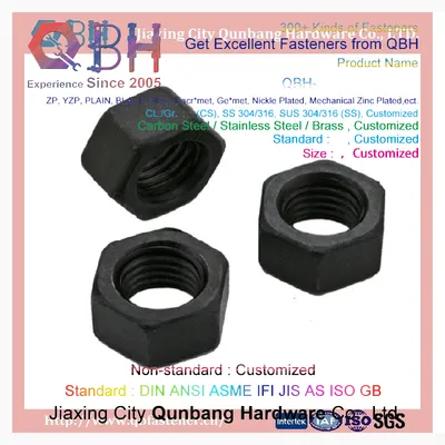 Hex Nuts DIN934 Black M2-M120 Cl. 6/8/10