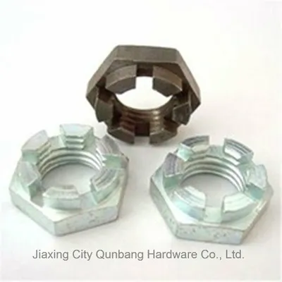 Hex Thin Slotted Nuts (M6-M68 DIN937) Plating Zinc