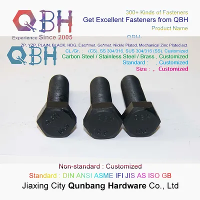 High Quality Black Carbon Steel DIN933 Hex Head Bolt