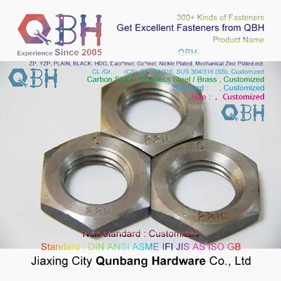 High Quality Carbon Steel DIN936 Hex Thin Nut, Hex Jam Nuts