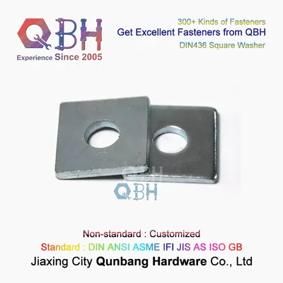 High Quality DIN436 Carbon Steel M10-M52 Flat Washers Square Washer