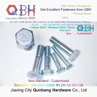 High Quality DIN6914 High Strength Steel Structure Bolt, Zinc Plated Heavy Hex Bolts Gr10.9