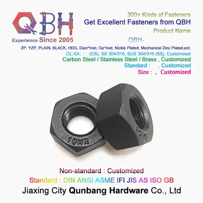 High Strength Carbon Steel En14399-3 Grade10 Black Hex Nut with Hr