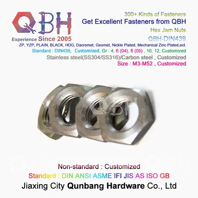 ISO 4035 / DIN439 Specifies The Characteristics of Chamfered Hexagon Thin Nuts Zp Yzp HDG Black Color M3-M52