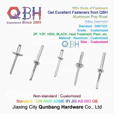 Mechanical Equipment Parts Customized Auto Fasteners Aluminum Blind Rivet
