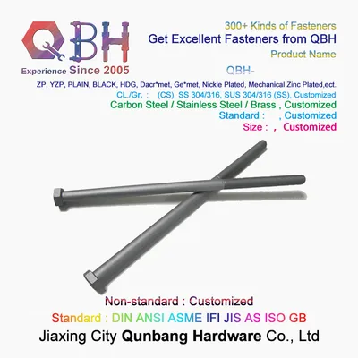 Mechanical Parts Building Accessories Photovoltaic Accessories DIN931 Geomet Hex Bolts Cl8.8 M8-M36