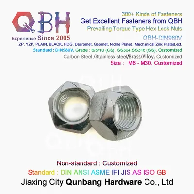 Metric DIN 980V All Metal Prevailing Torque Type Hex Lock Nuts M6-M30