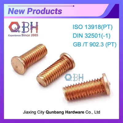 New Product Qbh M3-M8 GB / T 902.3 (PT) / ISO 13918 (PT) / DIN 32501 (-1) Brass Copper Spot Weld Stud