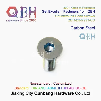 Non-Custom DIN 7991 Blue White Zinc Plating Metric Socket Sink Head Bolt