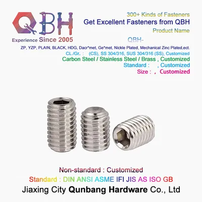ODM OEM DIN8140 Stainless Steel Hex Socket Head Grub Round Head Screw