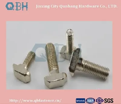 Plain/Plated Hammer T Head Bolt / Bolt with Hex Nut and Washer