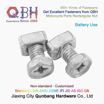 Qbh 4.8 Plain M5 M6 Carbon Steel Rectangular Spare Autocycle Motor Motorbike Motorcycle Battery Bolts and Nuts Mountings