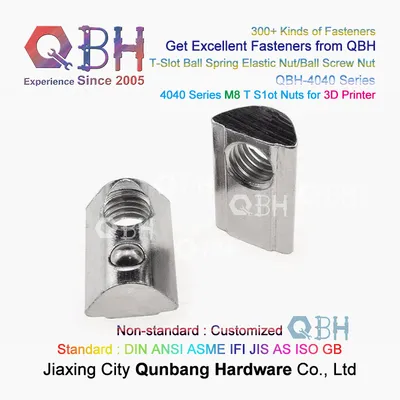 Qbh 4080 4040 Robotic Project Replacing Parts Ball Spring Elastic Aluminum M8 T Slot Nut Maintenance Repair Replacement