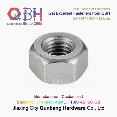 Qbh A4-70 A2-80 A4-70 A4-80 Uni5587 ISO4033 M3-M80 Stainless Steel Hex Nuts