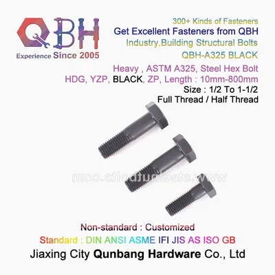Qbh ASTM F3125 Carbon Steel Black F 3125 Bolt (ASTM A325/A325M)