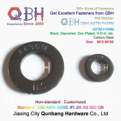 Qbh ASTM F436m Plat Washer Black M12-M100 Flat Washer
