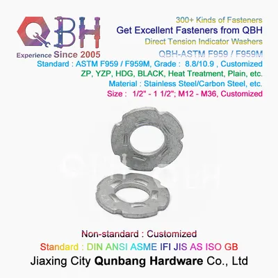 Qbh ASTM F959 / F959 M Direct Tension Indicator Washers for A325 / A490 Bolt Dacromet