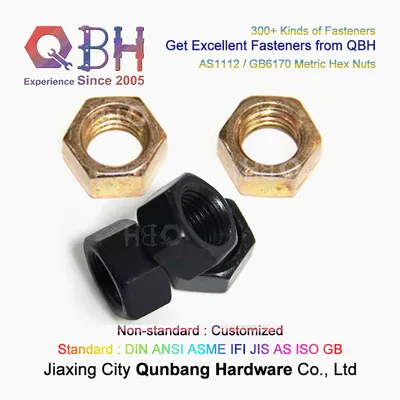 Qbh As1112 GB6170 Class 10 Zp Yzp HDG Black Metric Hex Nuts