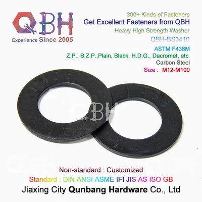 Qbh Asni ASTM Amse F436 F436m Standard Carbon Steel Black Round Flat Gaskets