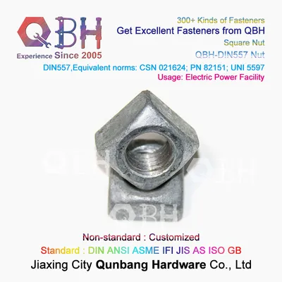 Qbh Carbon Steel DIN557 Fastener Square Nuts