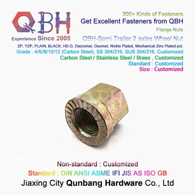 Qbh Carbon Steel Special Long High Serrated Nut