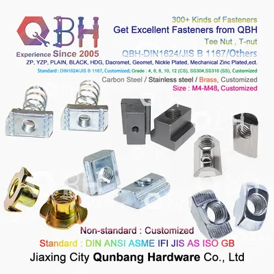 Qbh Carbon Steel / Stainless Steel / Alloy T Profile Slot Sliding T-Profile Tee Nut