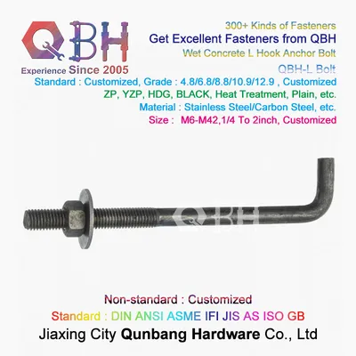 Qbh Carbon Steel Traffic Light L-Type L-Shape Anchor Bolt